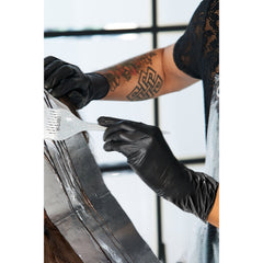 ColorTrak Extended Cuff Vinyl Gloves 100pk - Black