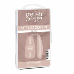 Gelish - Soft Gel Tips Medium Coffin Nude 120ct