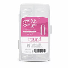Gelish Soft Gel Tips Round Natural Short 160pc