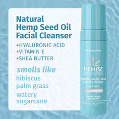 Hempz Hydrating Facial Foaming Cleanser Ocean Breeze 6oz