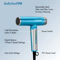 Babyliss Pro Nano Titanium Nano Light Ionic Dryer
