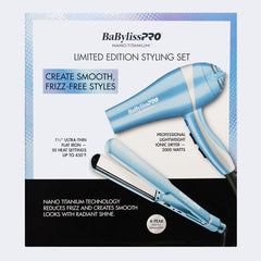 Babyliss Pro Nano Titanium Limited Edition Dryer & 1.5" Ultra Thin Flat Iron Duo