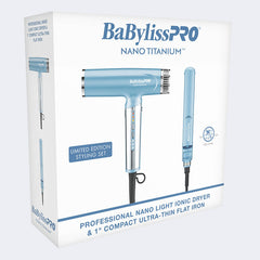 Babyliss Pro Limited Edition Styling Set Nano Light Ionic Dryer & 1" Ultra Thin Flat Iron (BNTPP79)