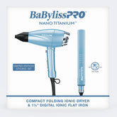 Babyliss Pro Nano Titanium Styling Set Ionic Dryer & 1 1/4" Digital Flat Iron (BNTPP81)