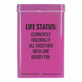 Cricket Life Status Bobby Pin Tin