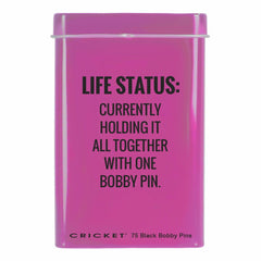 Cricket Life Status Bobby Pin Tin