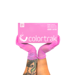 ColorTrak Vinyl Gloves 100pk - Pink