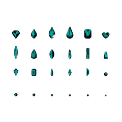 PLA Nail Gems - Green