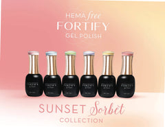 Fuzion Fortify Gel Polish Spring 2025 Sunset Sorbet Collection 15ml - 6pk #117-#122