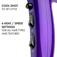 Hot Tools Turbo Ceramic Ionic Dryer Purple (HT7007CRM)