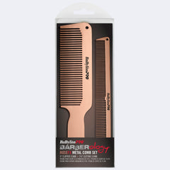 Babyliss Pro Barberology Metal Comb Set Rose Gold