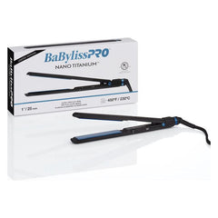 BabylissPro Nano Titanium 1" Ultra Thin Flat Iron - Black & Blue (BNTMB4072TUC)