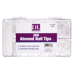 DL Pro 300pc Nail Tip Kit - Almond Clear (DL-C567)