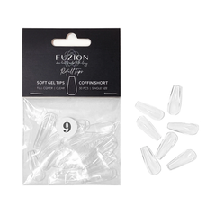 Fuzion Soft Gel Tips - Coffin Short
