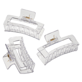 Soft N Style Rectangular Claw Clips 12pk (182)