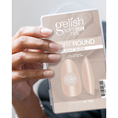 Gelish - Soft Gel Tips Light Nude Short Round 120pk