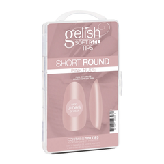 Gelish - Soft Gel Tips Short Round Pink Nude - 120ct
