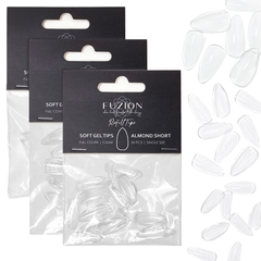 Fuzion Soft Gel Tips - Almond Short