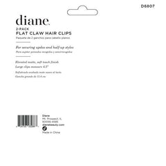 Diane Flat Claw Hair Clips 2pk D6807