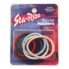 Sta-Rite Ponytail Holder Metal Free Fat - Assorted - 6pk