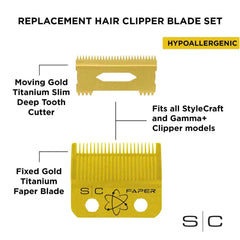 Stylecraft Pro Gold Faper & Slim Deep Tooth Blade (SC525G)
