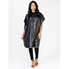 Betty Dain Solid Shampoo Cape - Black Velcro (306V-BLK)