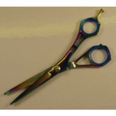 Hasami Rainbow Shear W/ Design Handle & Removable Finger Rest - 5.5" (D60-R)