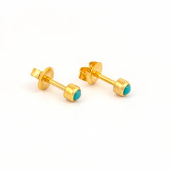 Studex Gold Regular Turquoise Pearl