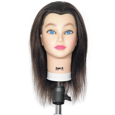 Deluxe Debra Manikin Cosmetology Mannequin Head 100% Real Human Hair