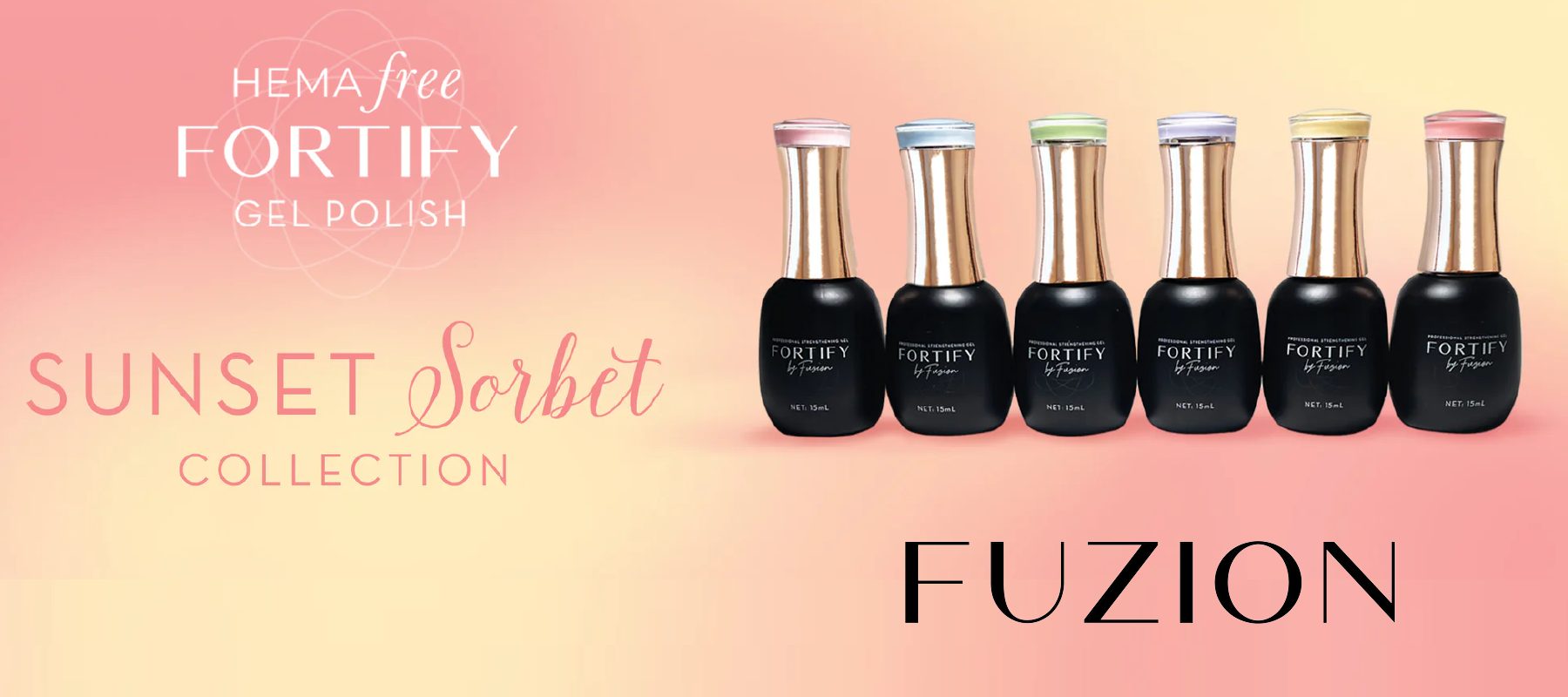 Fuzion Sunset Sorbet Gel Polish Collection #117-#122