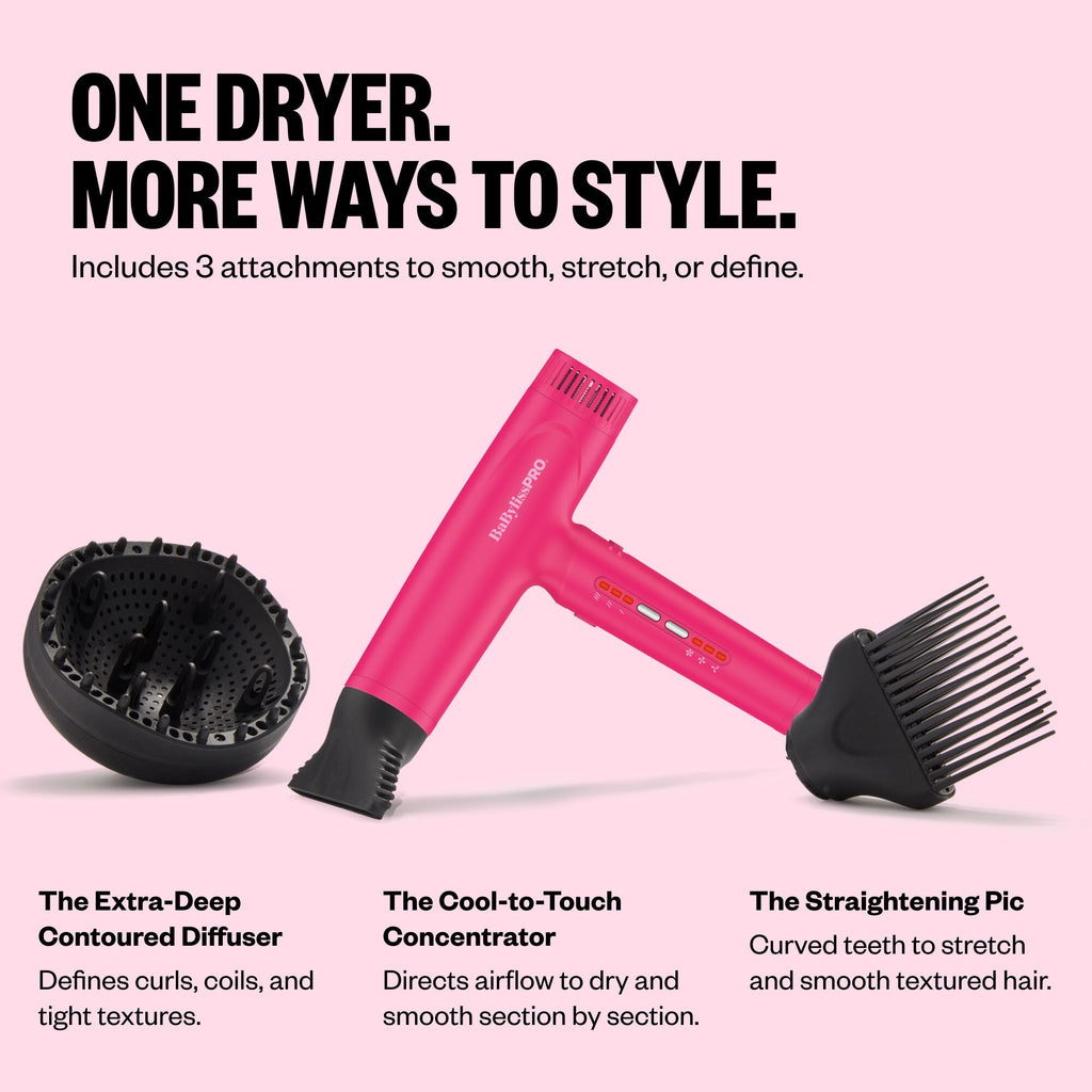BaBylissPRO Limited Edition Nano Light High-Speed Ionic Dryer Hot Pink
