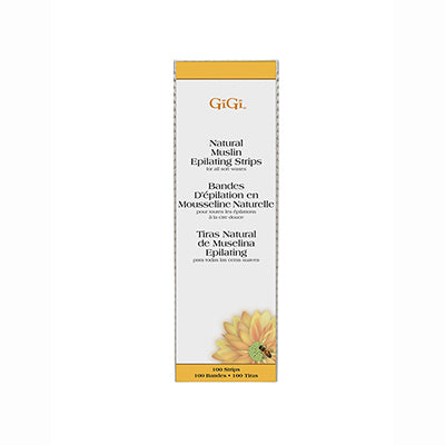 GiGi Natural Muslin Strips - 100 Pack - 3" x 9" Main image