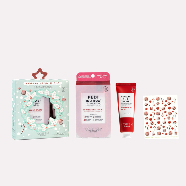 Voesh Pedi In A Box - Peppermint Swirl Duo Main image