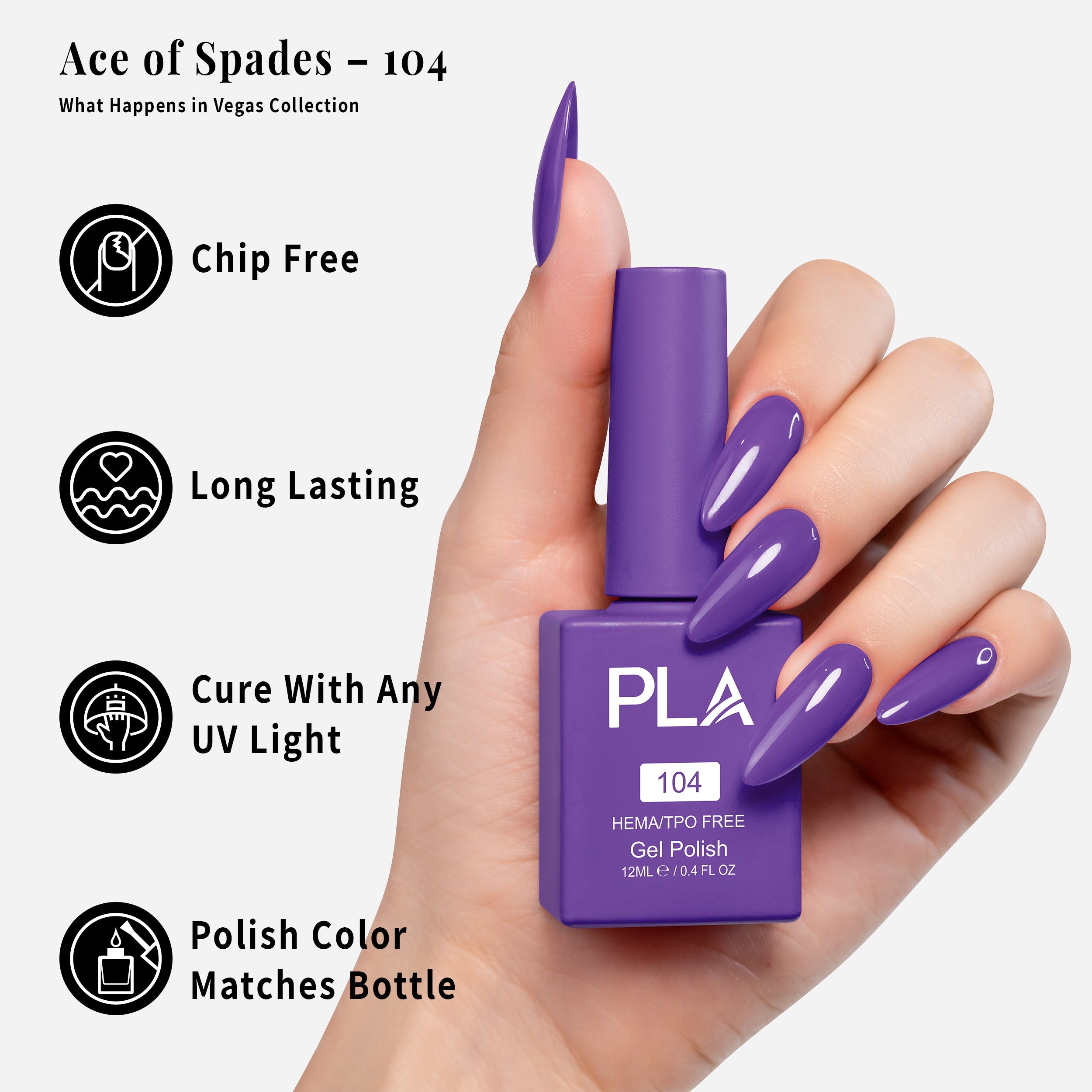 PLA Gel Polish 12ml - Ace of Spades 104
