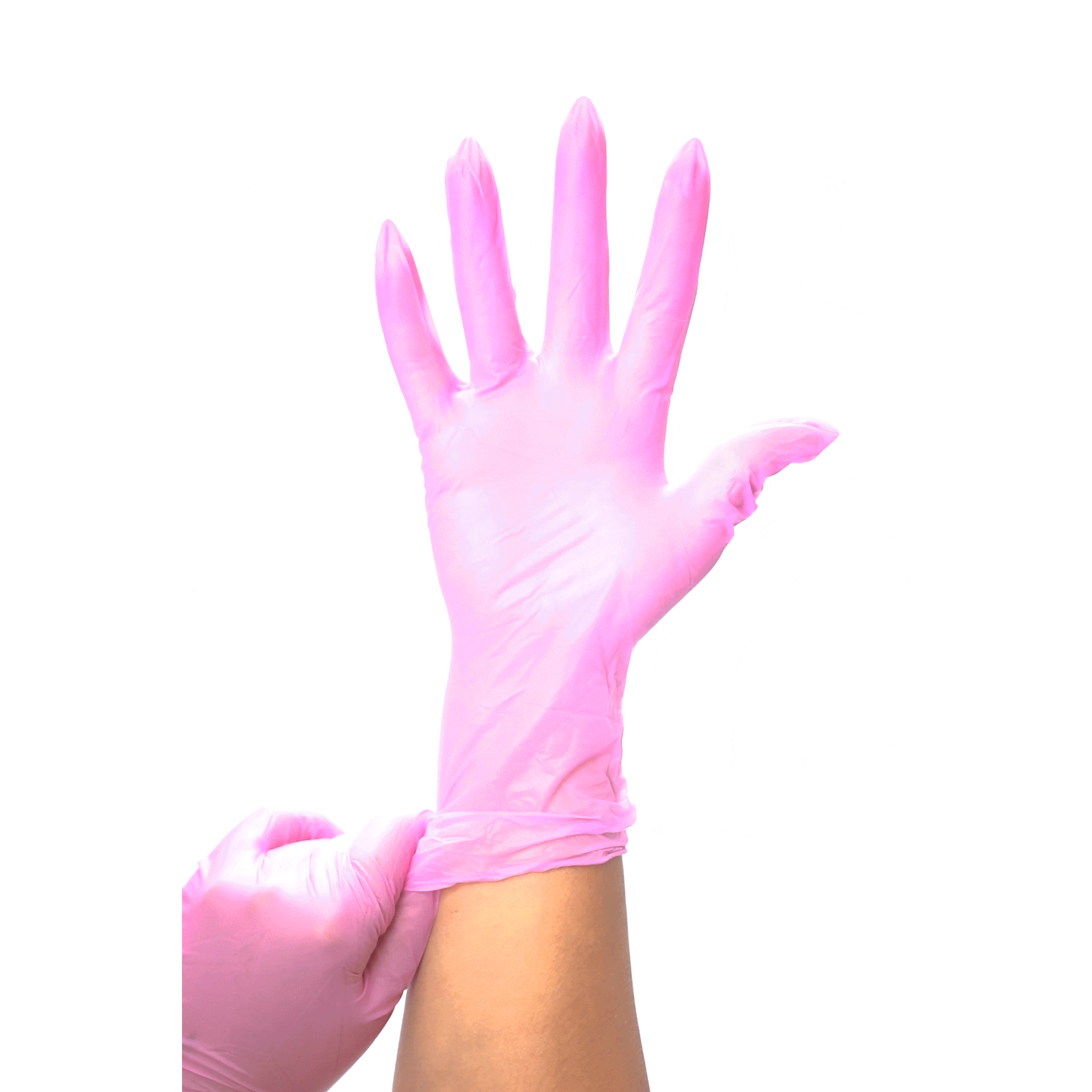 ColorTrak Vinyl Gloves 100pk - Pink Secondary image