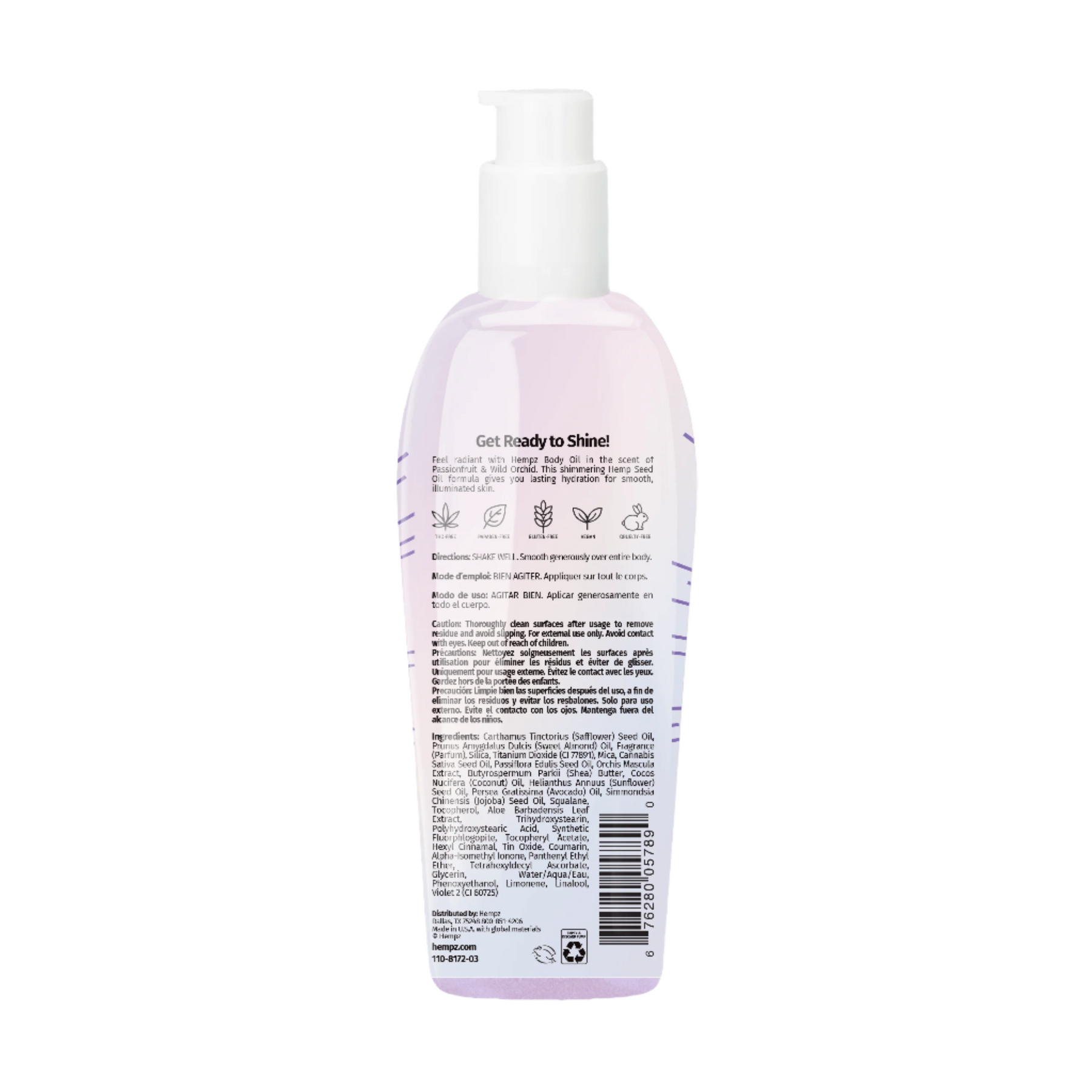 Hempz Star Dust Passionfruit Body Oil 6.76oz