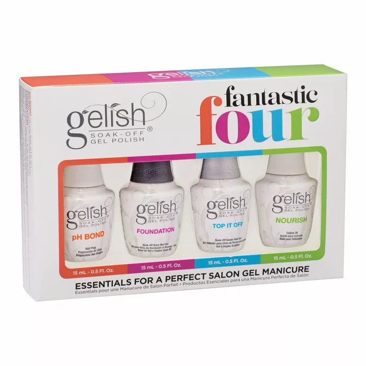Gelish Fantastic Four (Top+Base+pH Bond+Cuticle Oil)