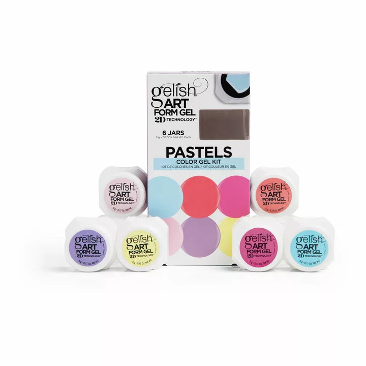 Gelish Art Form Gel - Pastel Color Gel Kit 6pk
