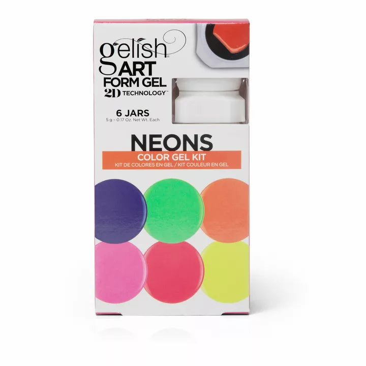 Gelish Art Form Gel - Neon Color Gel Kit 6pk