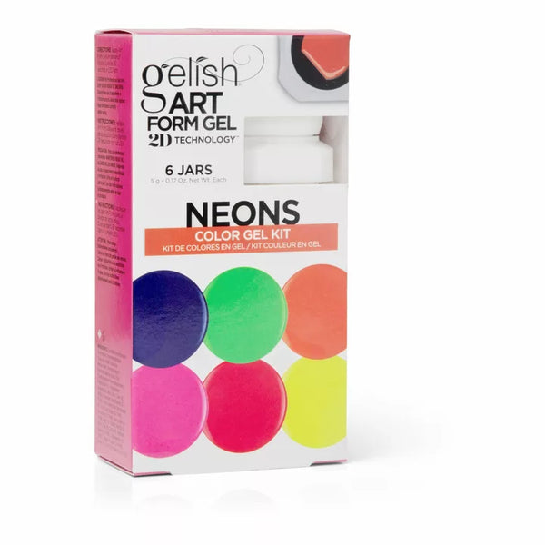 Gelish Art Form Gel - Neon Color Gel Kit 6pk