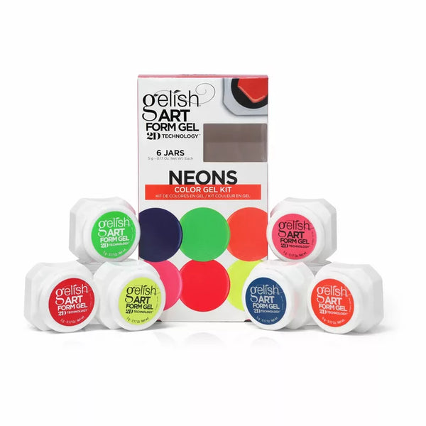 Gelish Art Form Gel - Neon Color Gel Kit 6pk