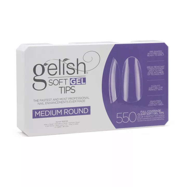 Gelish Soft Gel Tips - Medium Round