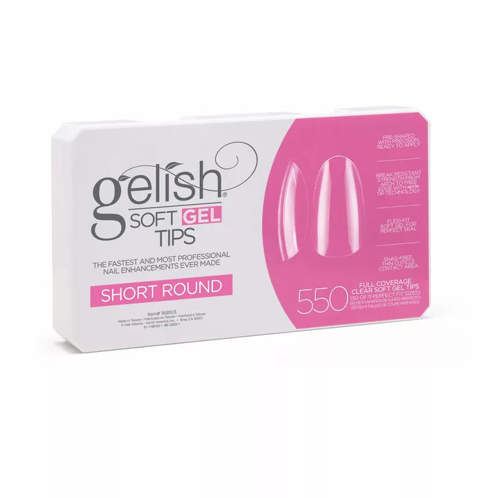 Gelish Soft Gel Tips - Short Round