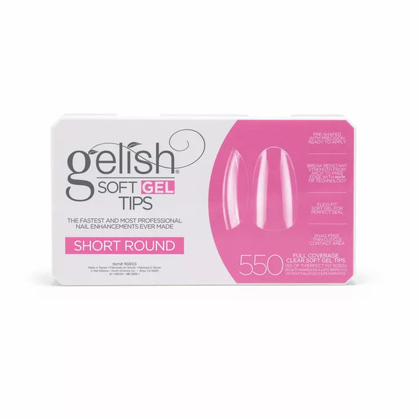Gelish Soft Gel Tips - Short Round