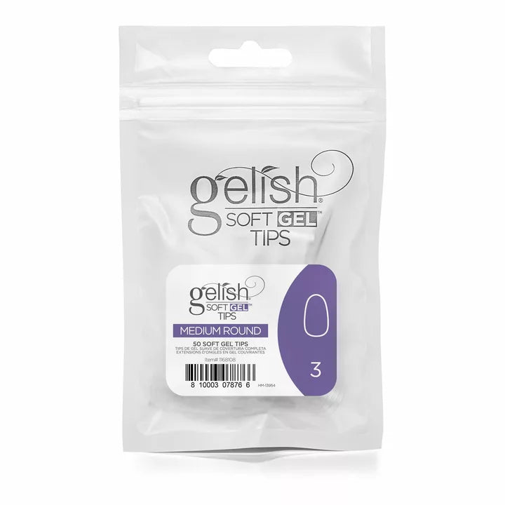 Gelish Soft Gel Tips - Medium Round