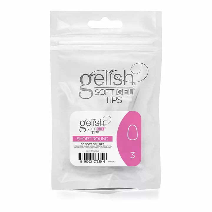 Gelish Soft Gel Tips - Short Round