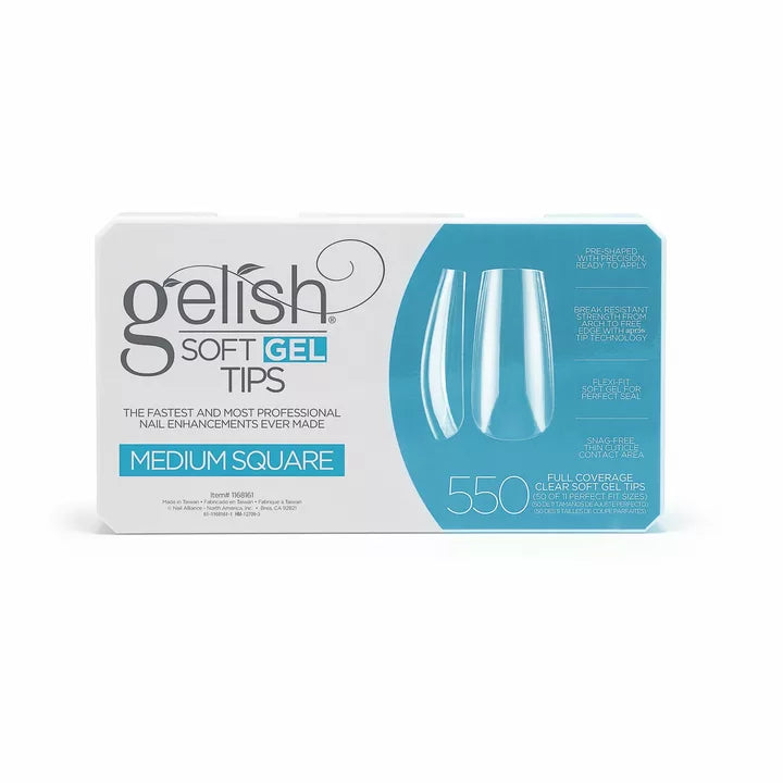 Gelish Soft Gel Tips - Medium Square