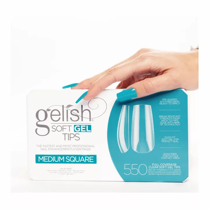 Gelish Soft Gel Tips - Medium Square