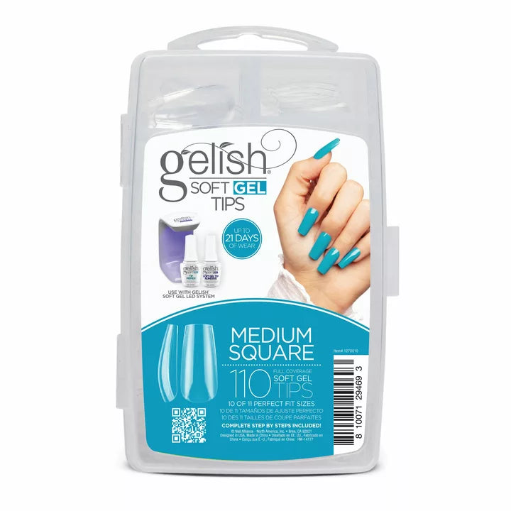 Gelish Soft Gel Tips - Medium Square