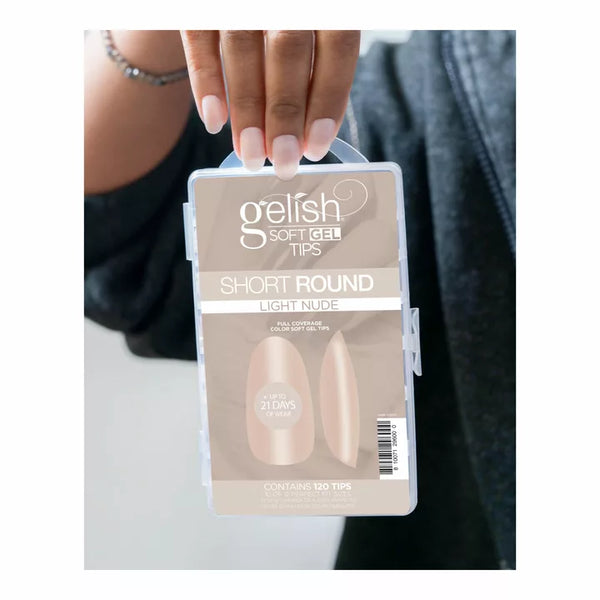 Gelish - Soft Gel Tips Light Nude Short Round 120pk
